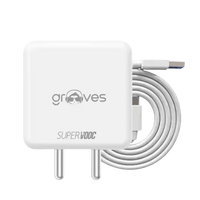 Grooves 65 W SuperVOOC in White color - Combo by Grooves