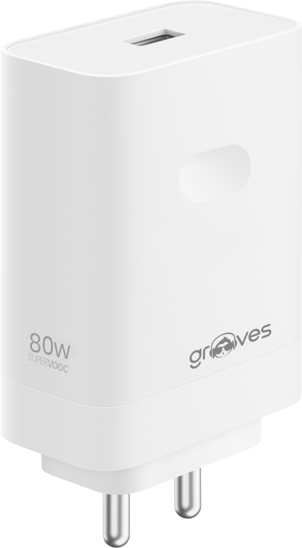 Grooves Ultra Fast Charging Adapter with Cable (80 W)