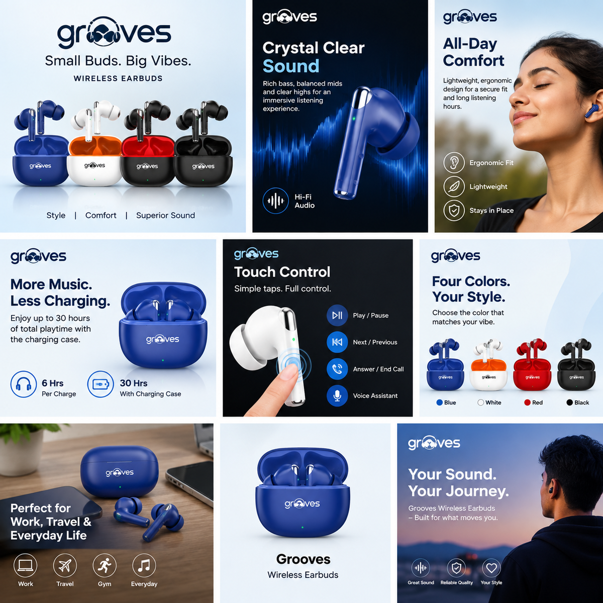 Grooves Beat True Wireless Earbuds