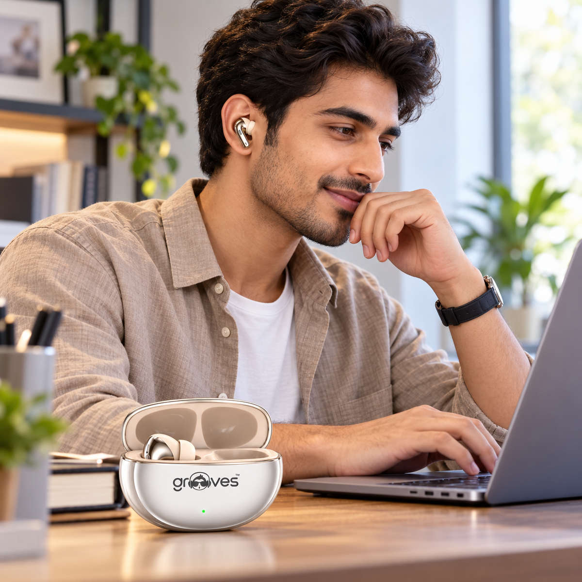 Grooves Metal Earbuds